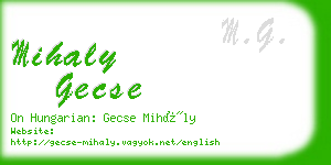 mihaly gecse business card